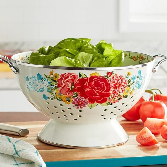 🌺 New Pioneer Woman Sweet Rose 5-quart Colander! - Picture 4 of 8